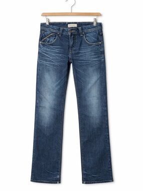 Salsa Jeans Men’s W33 L34 Distressed Denim Zip Pocket Y2K Straight Fit Blue